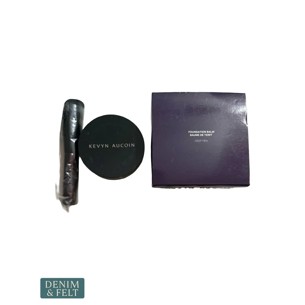 NEW Kevyn Aucoin Foundation Balm Deep FB14 Full Coverage Matte with Brush 0.7oz